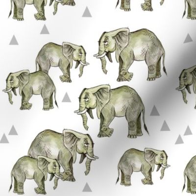 Grey Elephant Herd