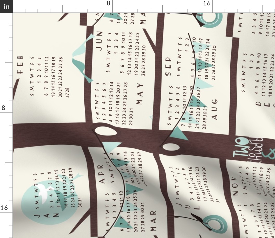 Super Tweet 2011 Tea Towel Calendar (click on title to see image right side up)