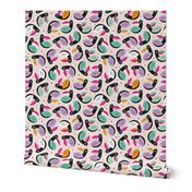 Tropical exotic birds abstract kids tucan illustration pattern