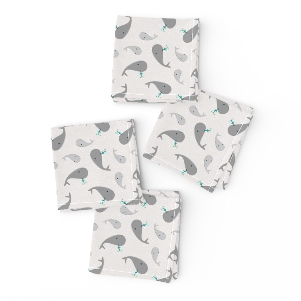 Whale Mom and Baby Pattern