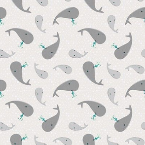 Whale Mom and Baby Pattern