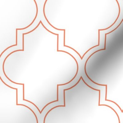 Moroccan Outline Quatrefoil in Tangerine