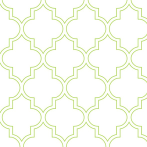 Moroccan Outline Quatrefoil in Sprout