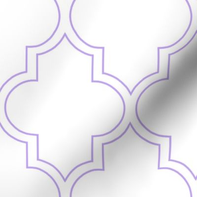 Moroccan Outline Quatrefoil in Lavender