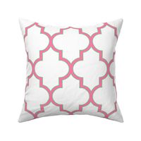 Pink and Lawn Outline Quatrefoil