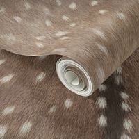 Deer Hide Fabric and Wallpaper in Taupe