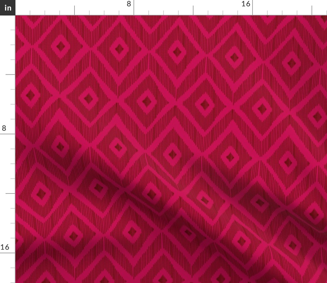 Ikat red & pink