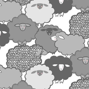 Sheep Shape (gray) 12in