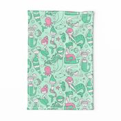 Watergirls (mint/pink) LARGE