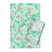 Watergirls (mint/pink) LARGE