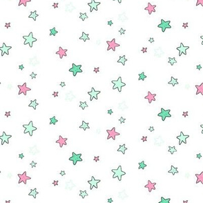 Sea Stars (mint/pink)