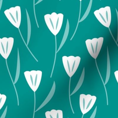 Tulips Teal (Bold)