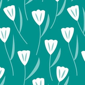 Tulips Teal (Bold)