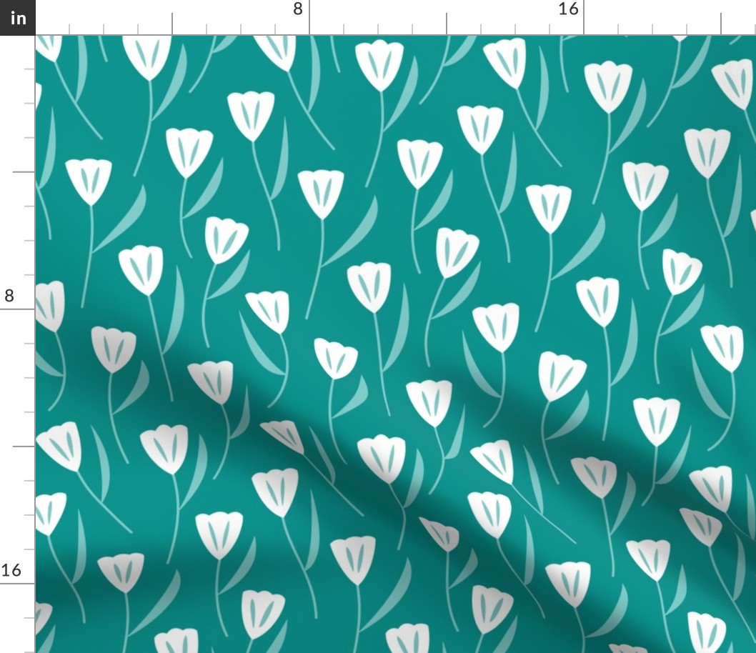 Tulips Teal (Bold)