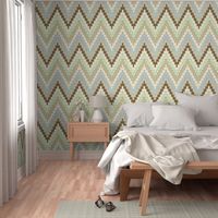 Luxe Chevron in Blue and Mint