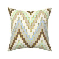 Luxe Chevron in Blue and Mint