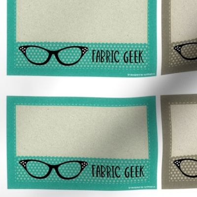 Quilt Label 6 x 3.75" "Fabric Geek"