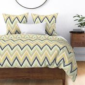 Telluride Luxe Chevron in Navy, Sunshine and Mint