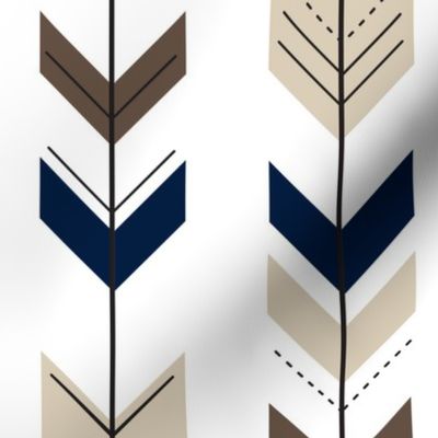 Fletching Arrows // Navy/tan/dark brown