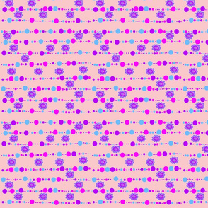 Dots and flowers - Pink