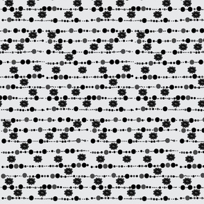 Dots_and_flowers - B&W on grey