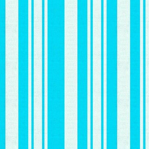 Turquoise And White Stripes