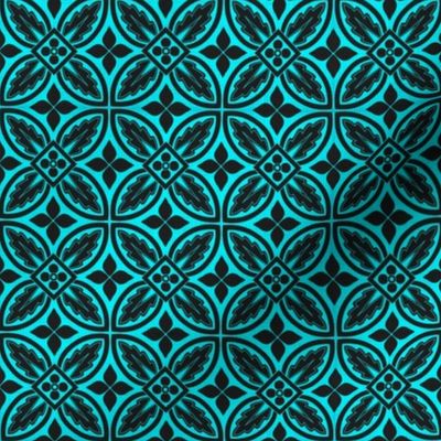 Black And Teal Tiles