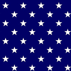 Patriotic American Flag Blue and White Stars