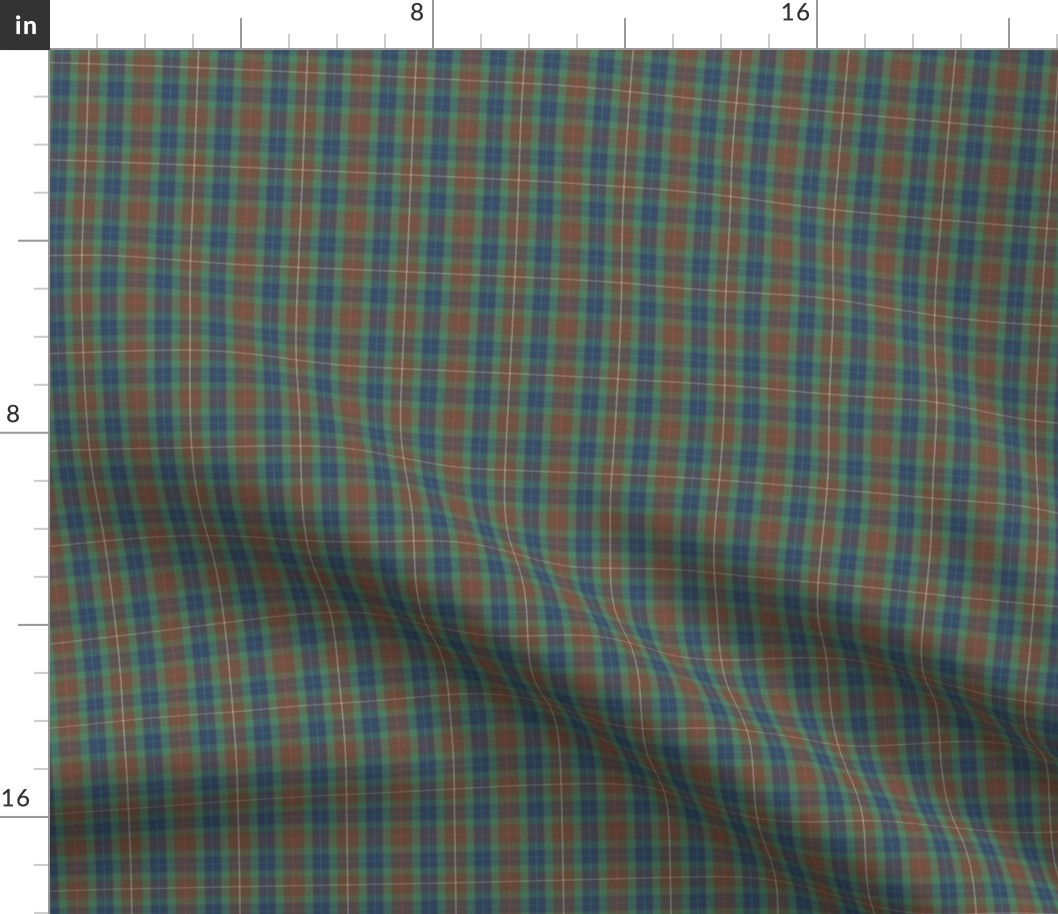 Fraser hunting tartan, 2" (1/3 scale), modern colors