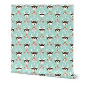 Adorable little blossom deer baby nursery illustration and kids fashion print