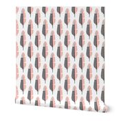 Soft mint blue pastel feathers scandinavian geometric spring pattern