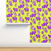 Bears in Purple and Lime Green