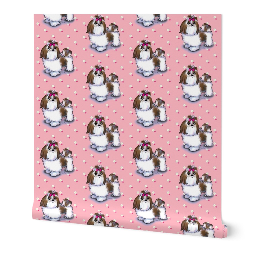 Shih Tzu Pink Small Print