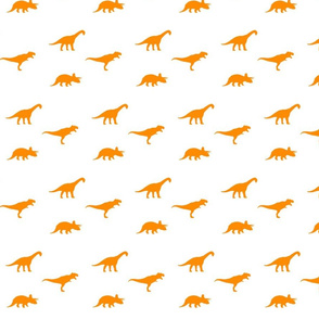 dinos // orange on white