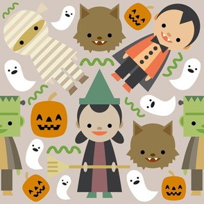 Halloween Fun Brown Background