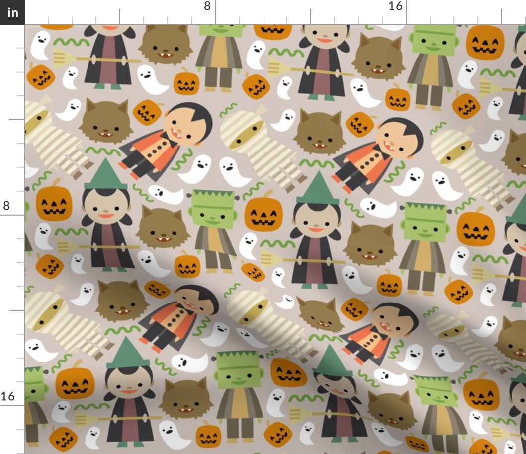 Halloween Fun Brown Background