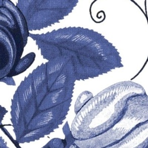 Victorian Roses ~ Blue and White