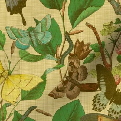 Butterfly Sanctuary ~ Trianon Cream Linen Luxe 