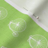Old Bicycles Lime Linen