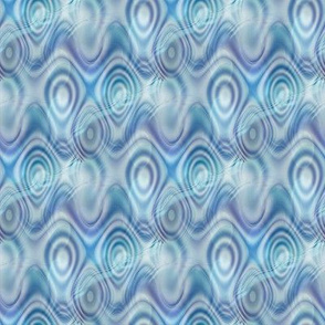 Aquamarine Bokeh Water Textured Qbist 
