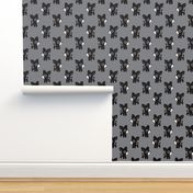 Cute gray black and white kids deer illustration fun scandinavian trend pattern in pastel colors