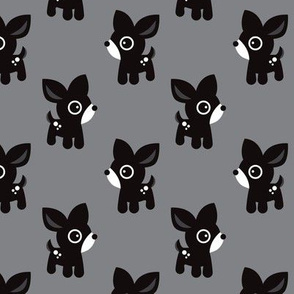 Cute gray black and white kids deer illustration fun scandinavian trend pattern in pastel colors