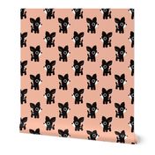 Cute coral kids deer illustration fun scandinavian trend pattern in pastel colors