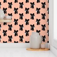 Cute coral kids deer illustration fun scandinavian trend pattern in pastel colors