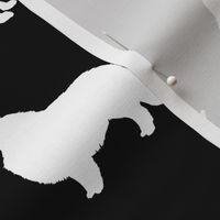 Mod-Dog Silhouettes White on Black Large Scale