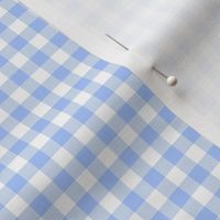 baby blue and white gingham, 1/4" squares 