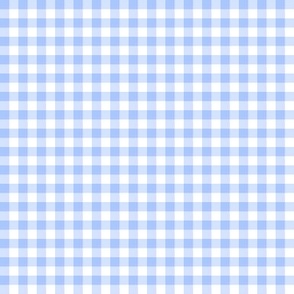 baby blue and white gingham, 1/4" squares 