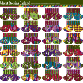 Advent Stocking Garland