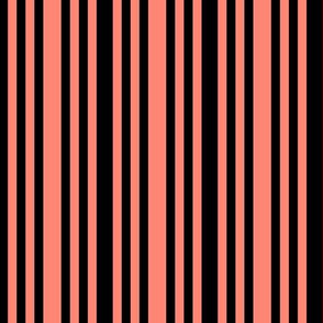 HRDS* Coral & Black Stripes (vertical)