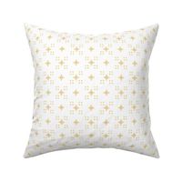 Block Print Circles and Dots in Goldenrod Yellow Diamond Pattern Light Background